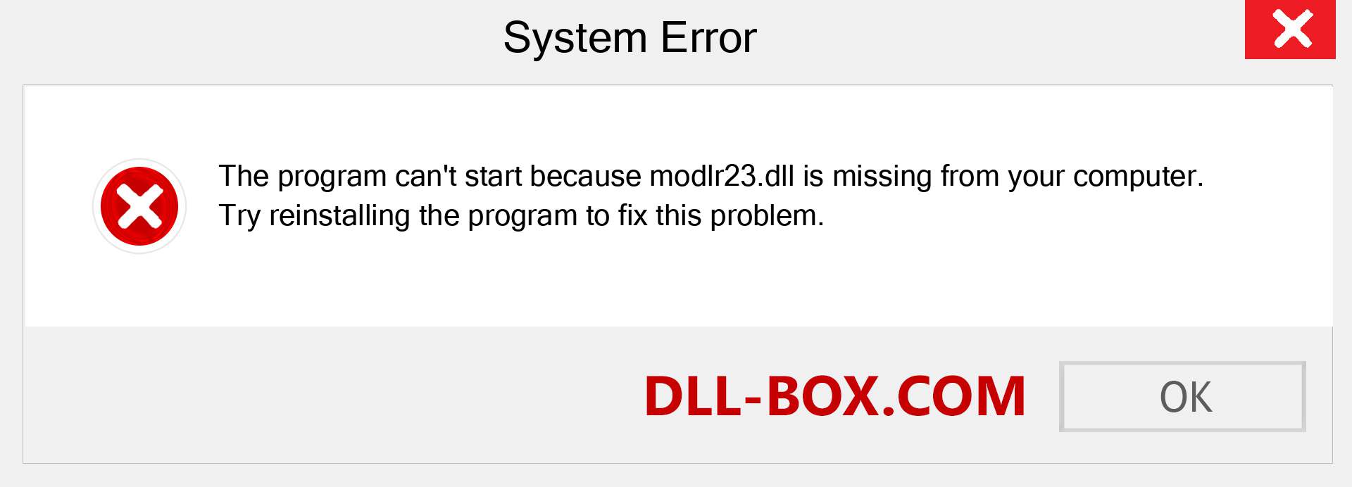  modlr23.dll file is missing?. Download for Windows 7, 8, 10 - Fix  modlr23 dll Missing Error on Windows, photos, images